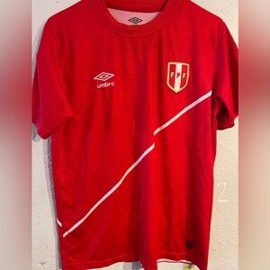 Umbro Red and White FPF Soccer Shirt